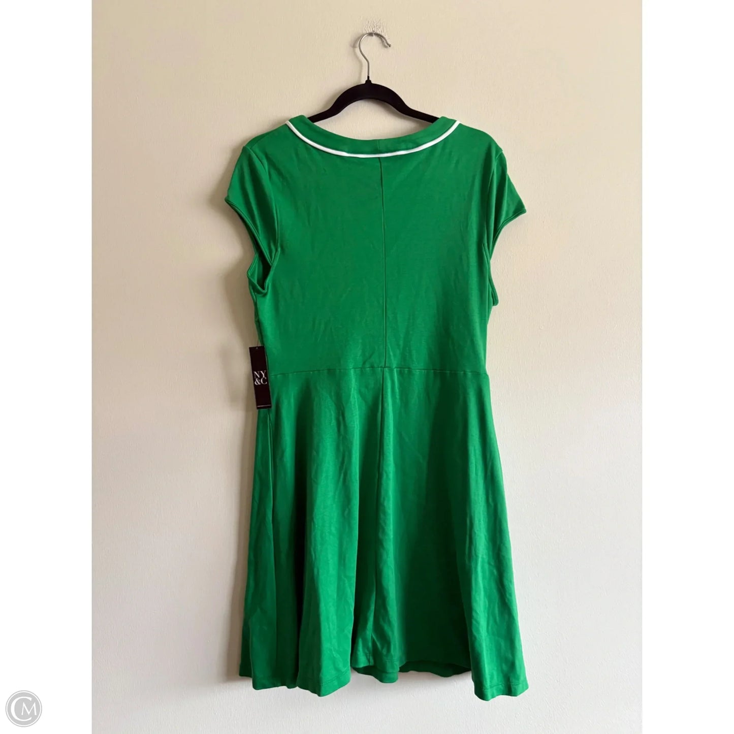 Dress Casual Midi By New York And Co In Green, Size: M