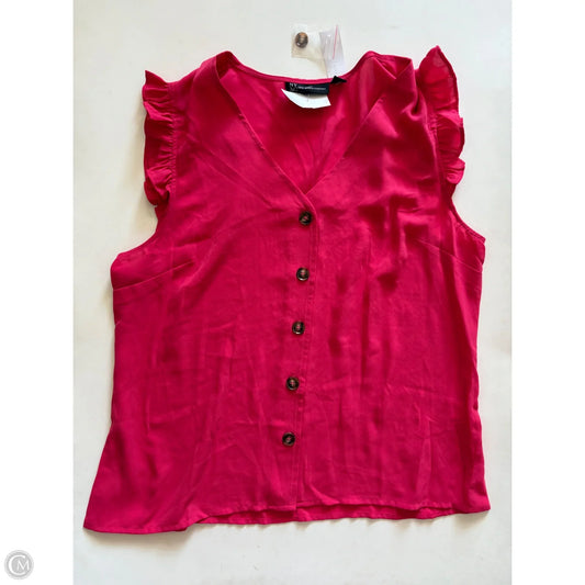 Top Sleeveless By New York And Co In Pink, Size: L