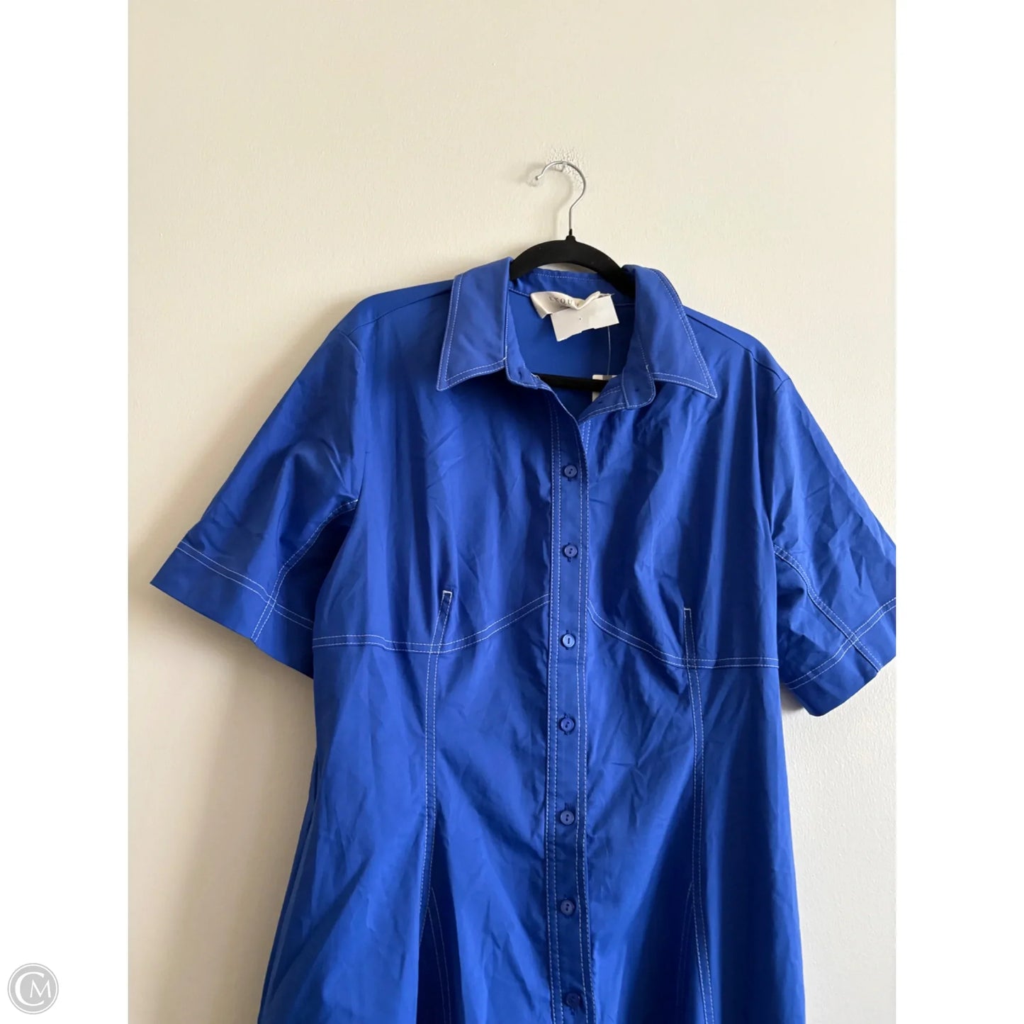 Dress Casual Midi By Anthropologie In Blue, Size: Xl