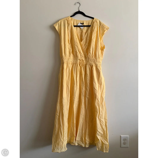 Dress Casual Maxi By Talbots In Yellow, Size: 18
