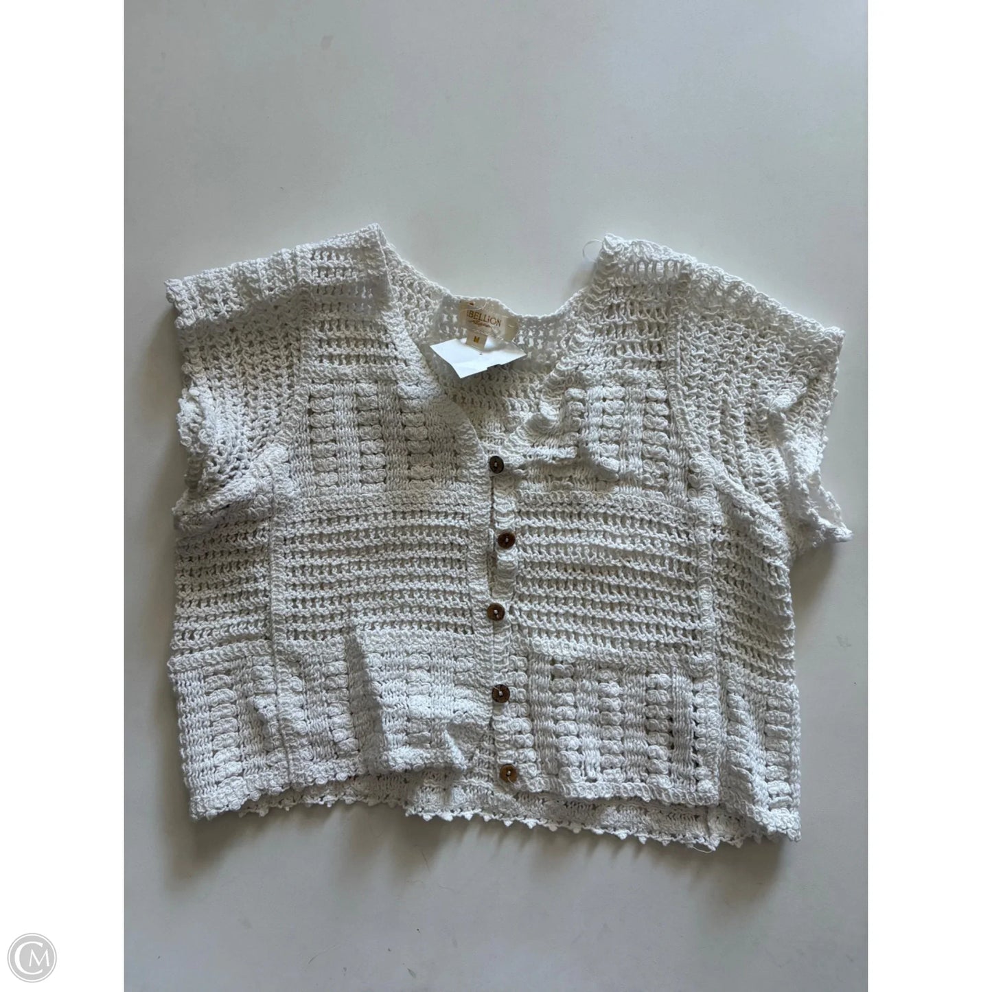 Top Short Sleeve By rebellion again In White, Size: M