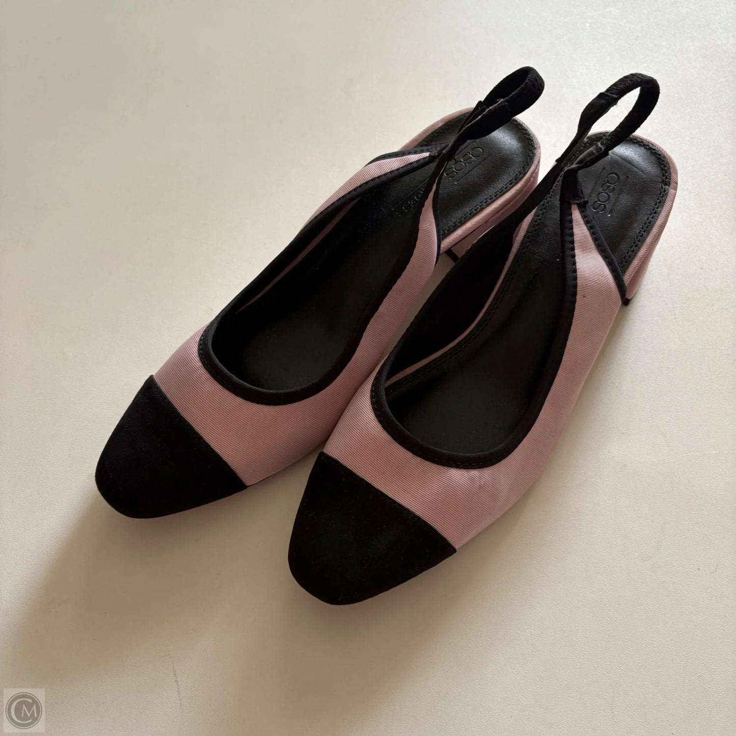 Shoes Heels Block By Asos In Black & Pink, Size: 10
