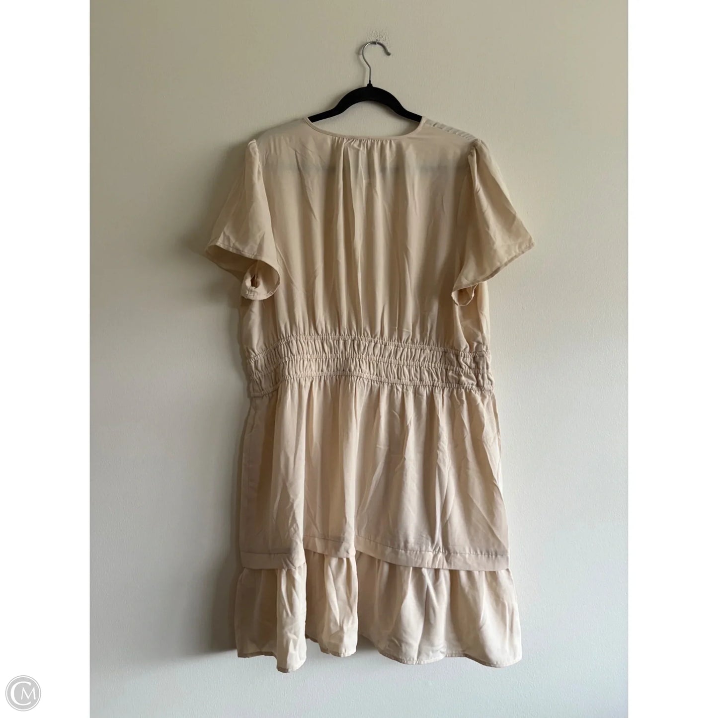 Dress Casual Midi By Express In Beige, Size: Xl