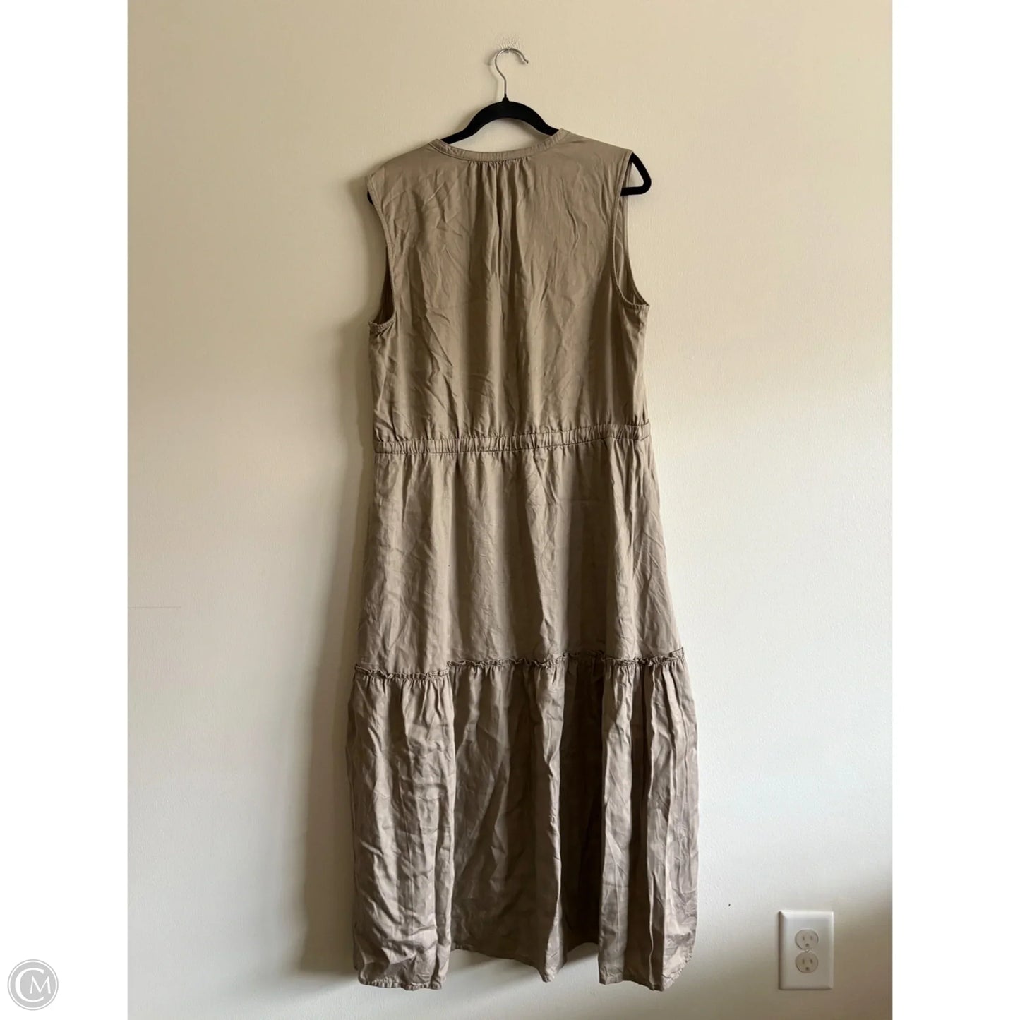 Dress Casual Maxi By Lands End In Taupe, Size: Xl