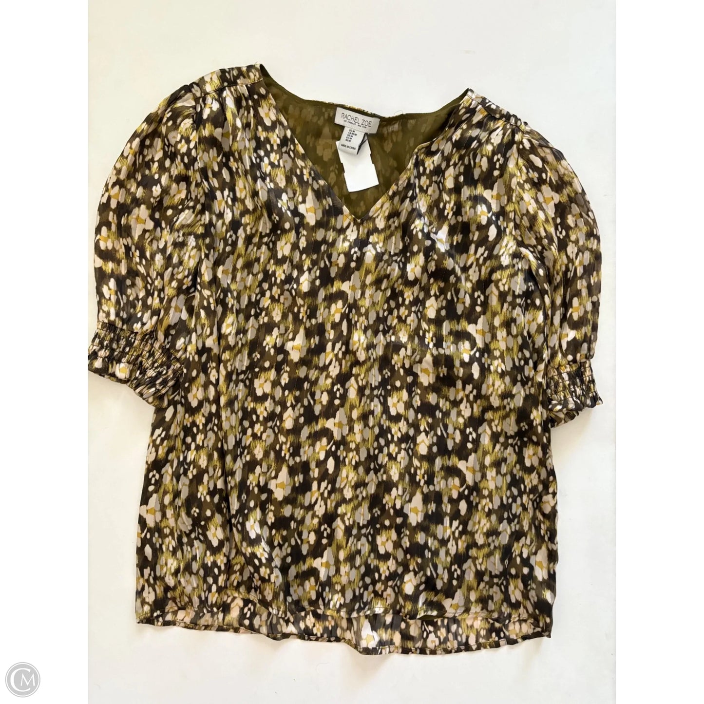 Top Short Sleeve By Rachel Zoe In Green, Size: M