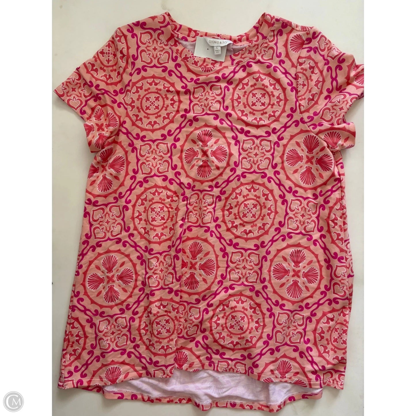 Top Short Sleeve By Crown And Ivy In Orange, Size: L
