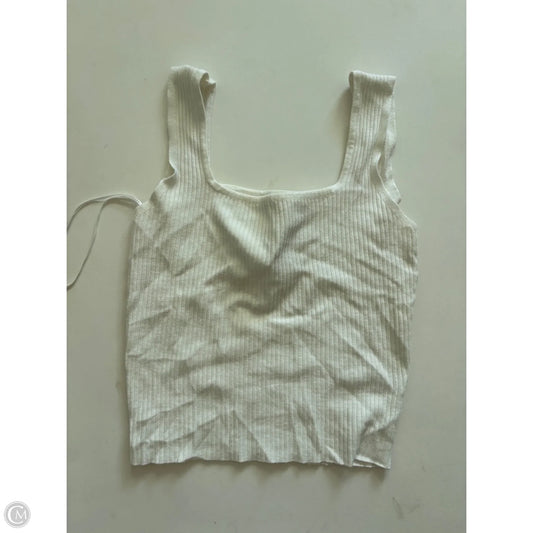 Top Sleeveless By Clothes Mentor In White