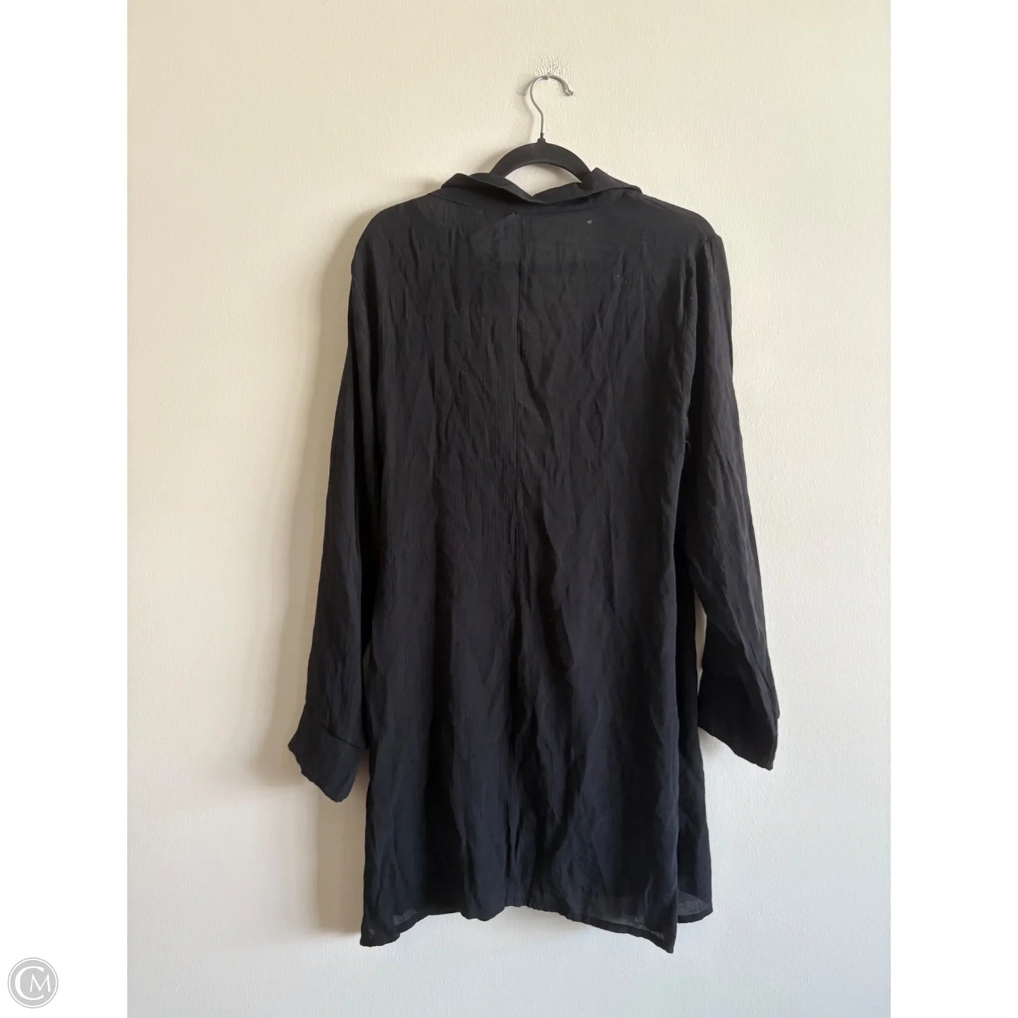 Top Long Sleeve By Time And Tru In Black, Size: L
