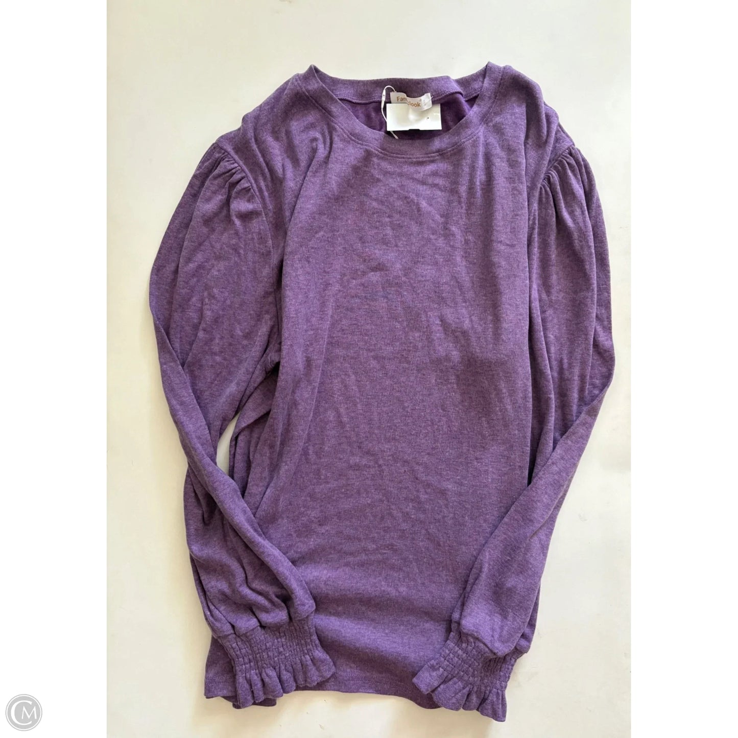 Top Long Sleeve By FANTASLOOK In Purple, Size: Xxl