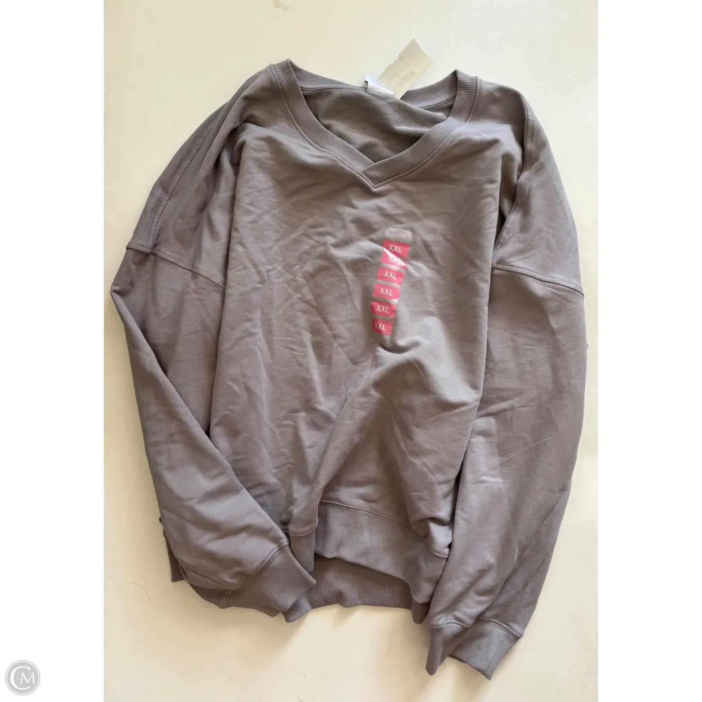Sweatshirt Crewneck By BERKLEY JENSON In Grey, Size: Xxl