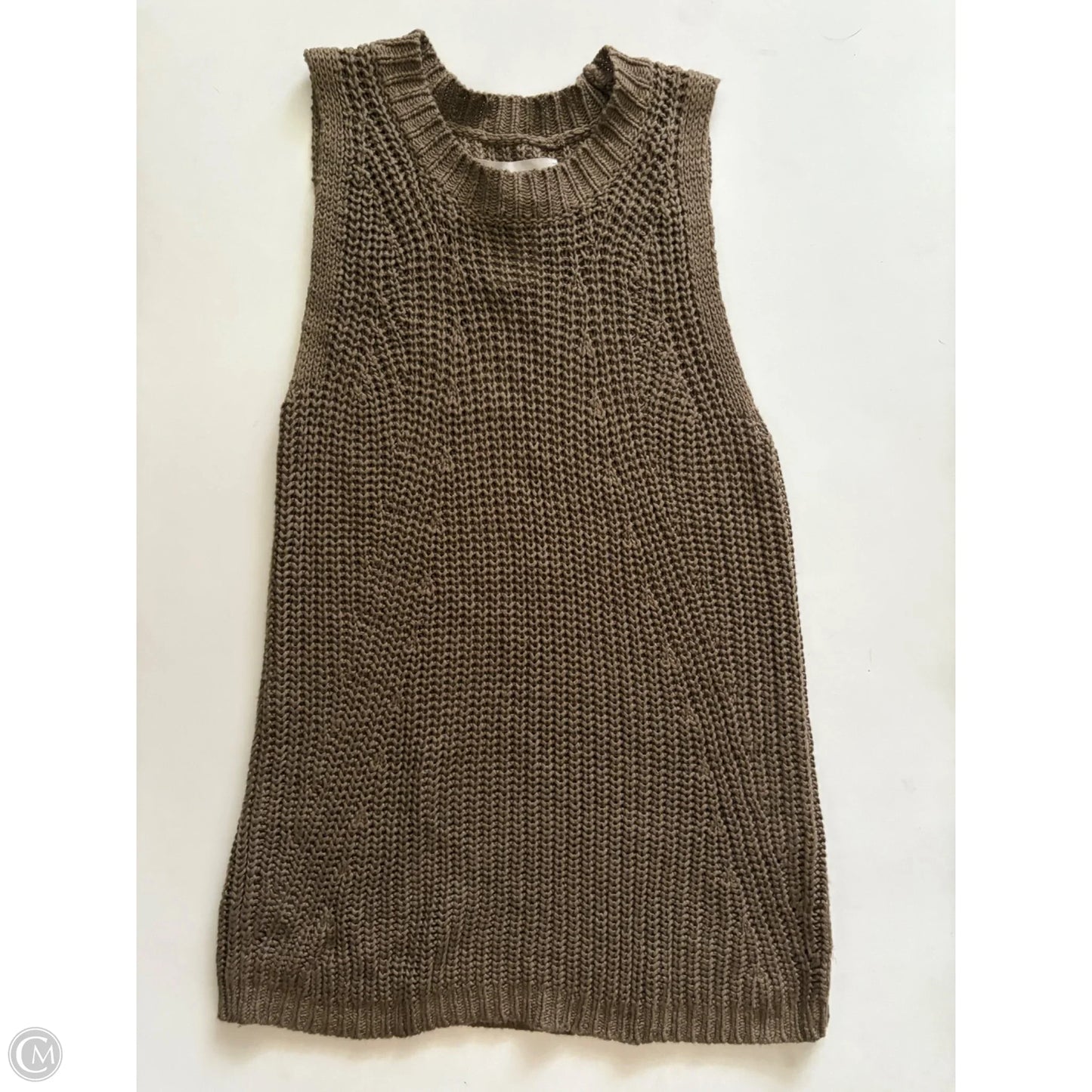 Sweater Short Sleeve By Loft In Green, Size: S