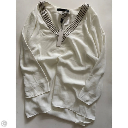 Top Long Sleeve By Rose And Olive In White, Size: 1x