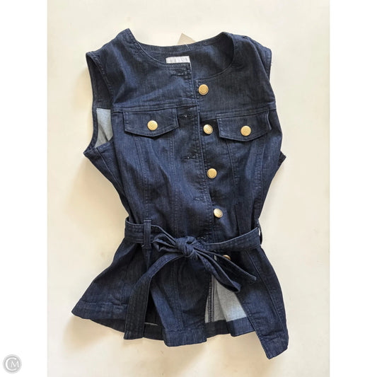 Top Sleeveless By Nine West In Blue Denim, Size: M