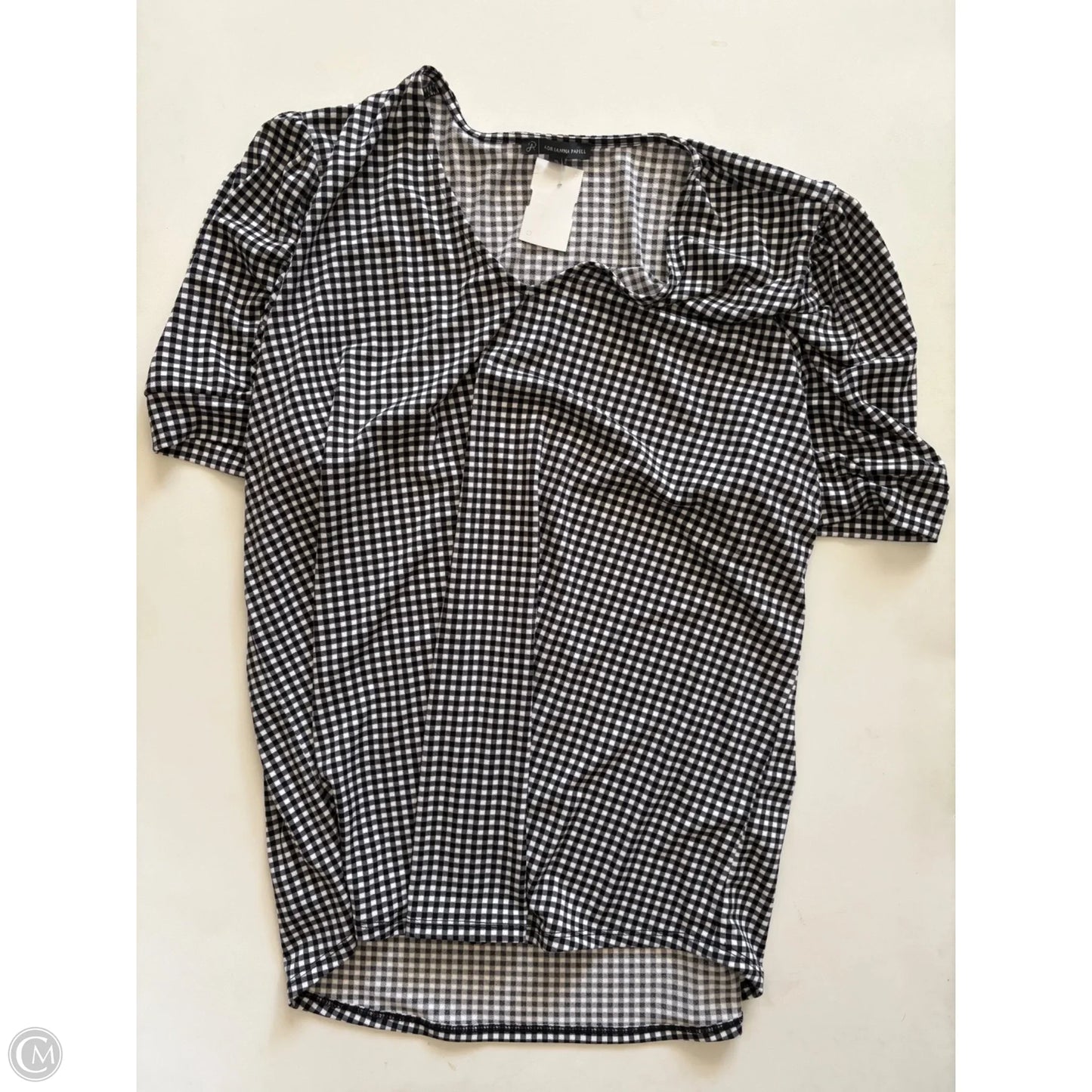 Top Short Sleeve By Adrianna Papell In Black, Size: Xl