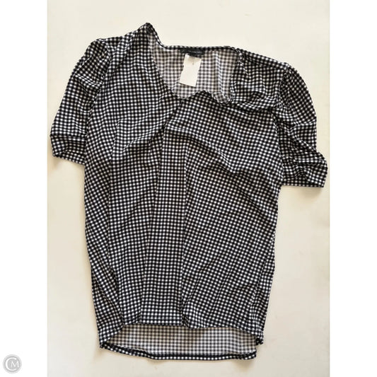 Top Short Sleeve By Adrianna Papell In Black, Size: Xl