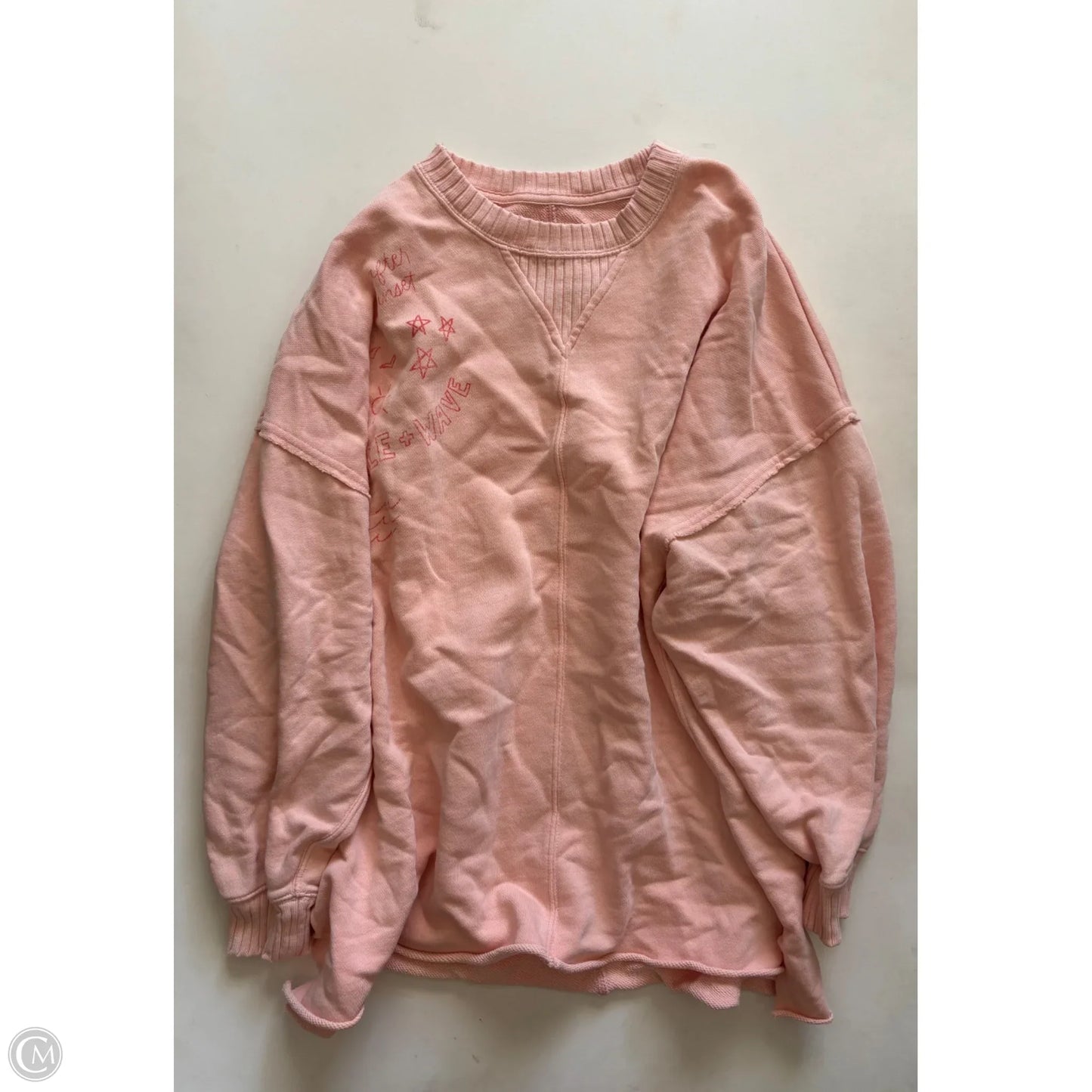 Sweatshirt Crewneck By Aerie In Peach, Size: S