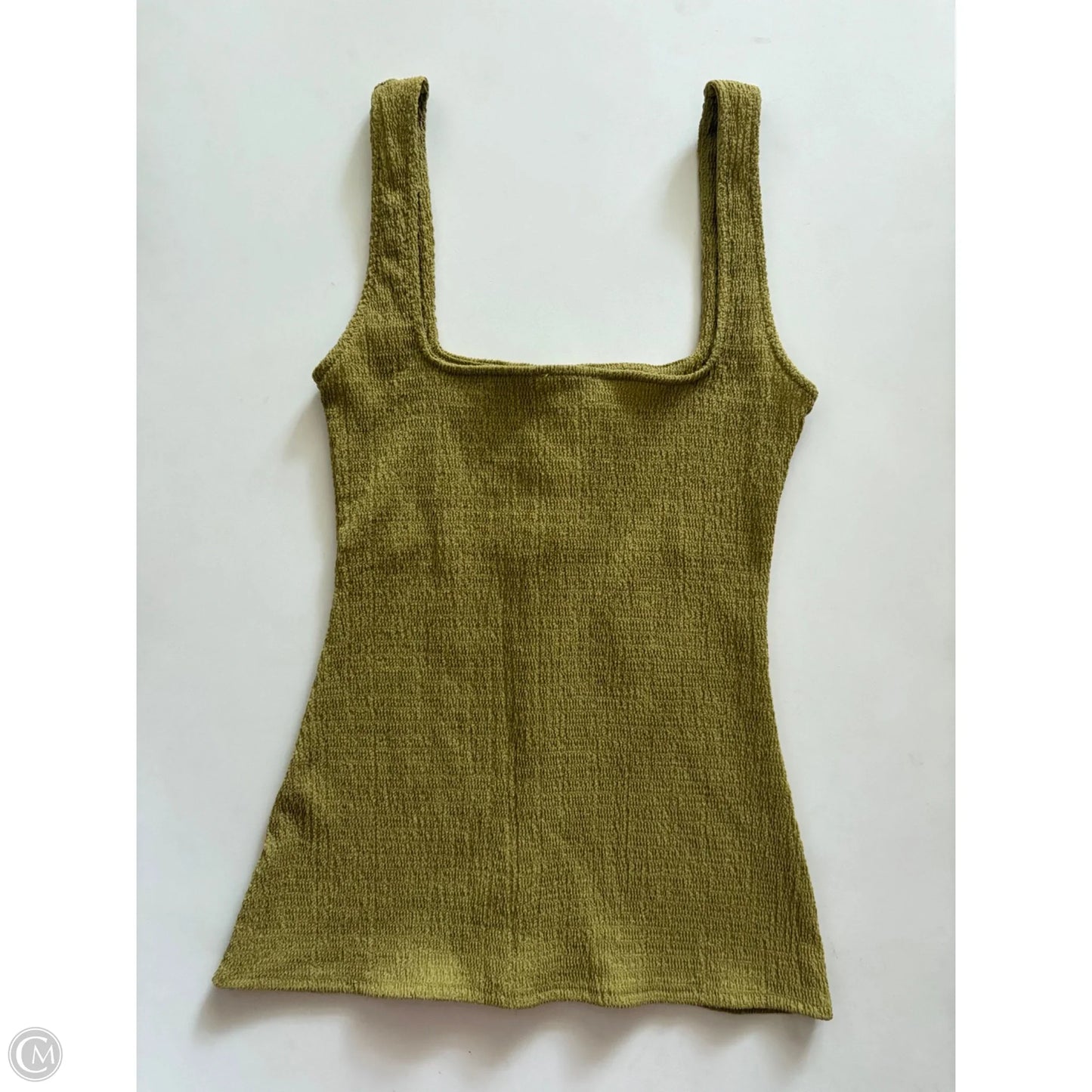 Top Sleeveless By Zara In Green, Size: M