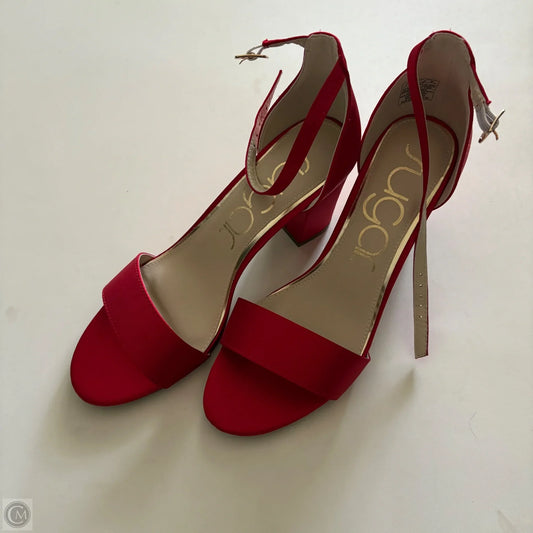 Shoes Heels Block By Sugar In Red, Size: 10