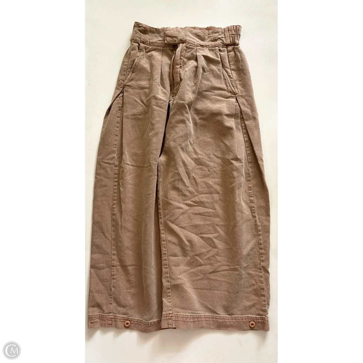 Jeans Wide Leg By Free People In Tan, Size: S
