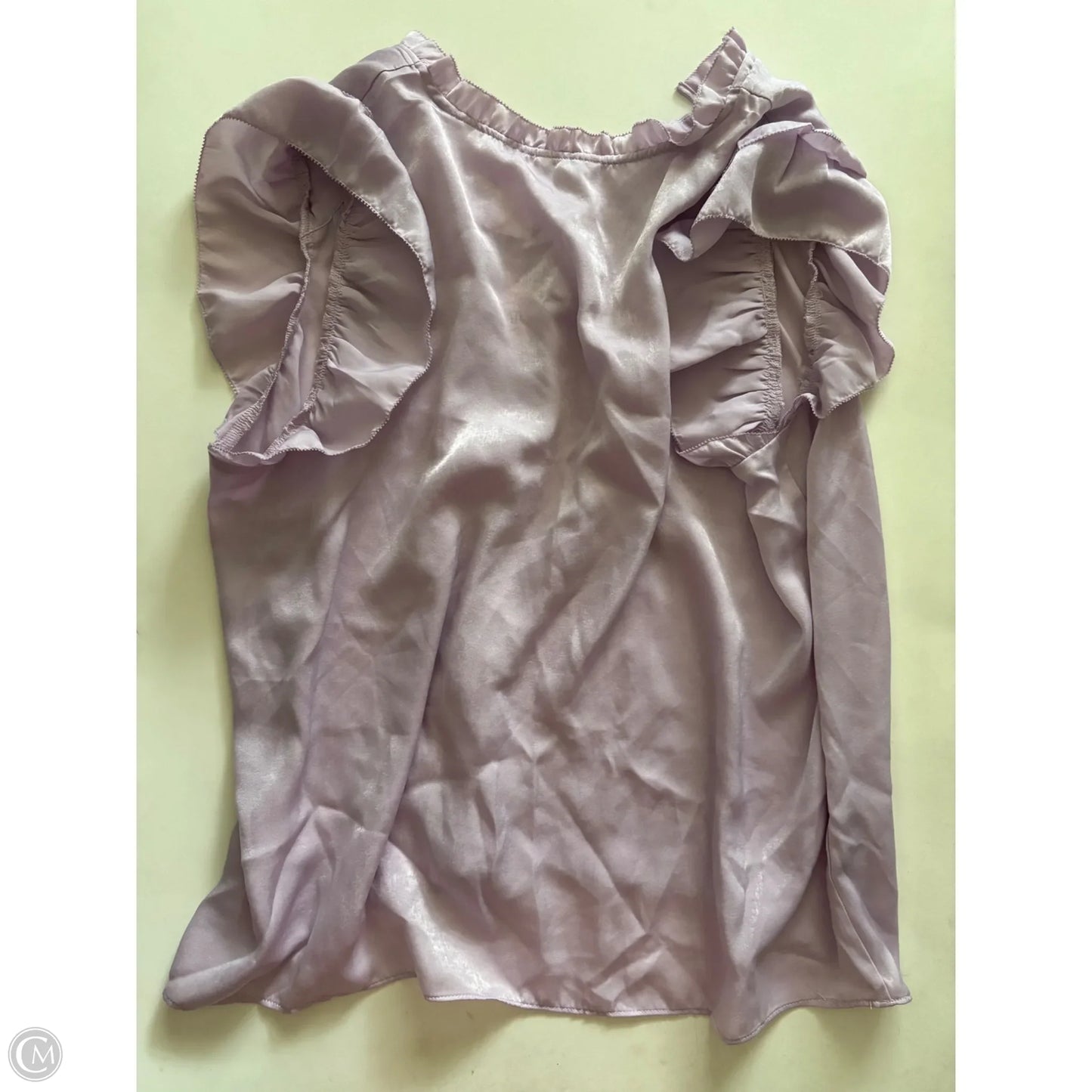 Top Short Sleeve By Cato In Purple, Size: Xl