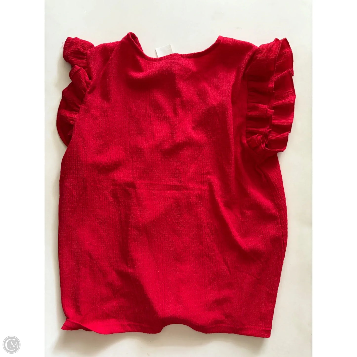 Top Short Sleeve By Absolutely Famous In Red, Size: Xl