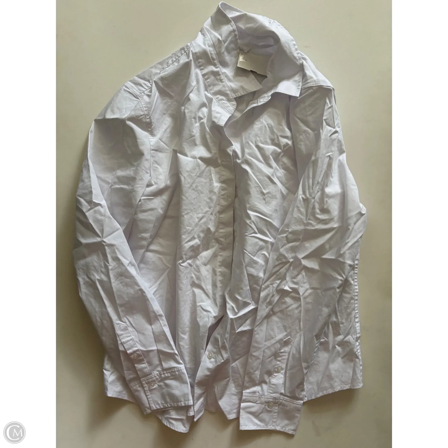 Top Long Sleeve By Time And Tru In White, Size: L