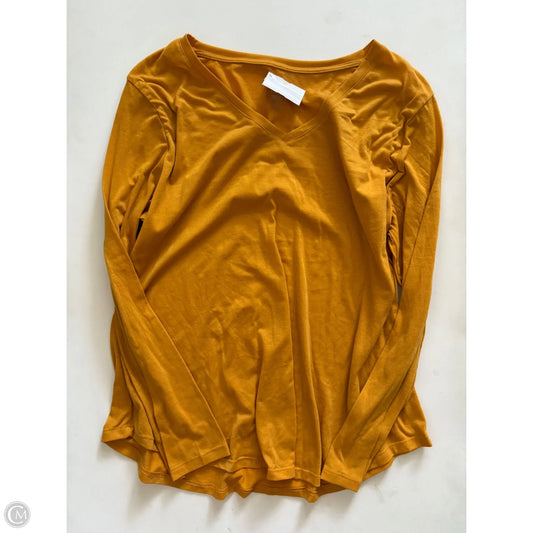 Top Long Sleeve By Jennifer Lauren In Yellow, Size: 2x