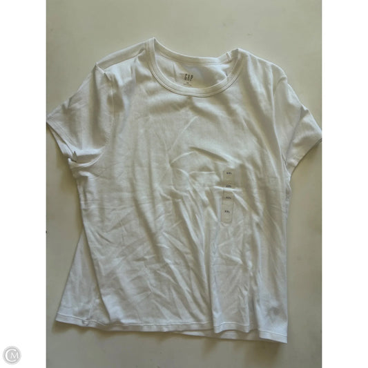 Top Short Sleeve By Gap In White, Size: Xxl