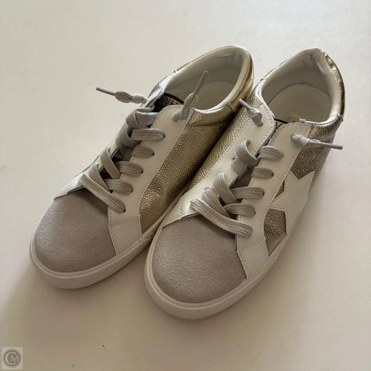 Shoes Sneakers By Vintage Havana In Gold & White, Size: 7
