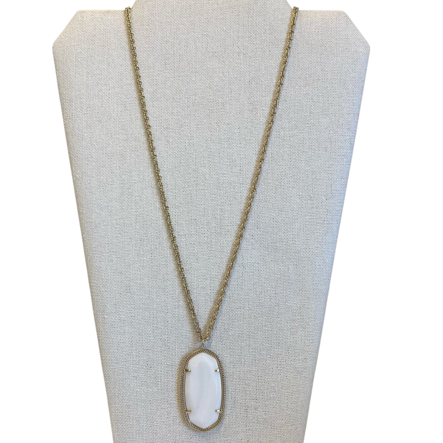 Necklace Charm By Kendra Scott In Gold & White