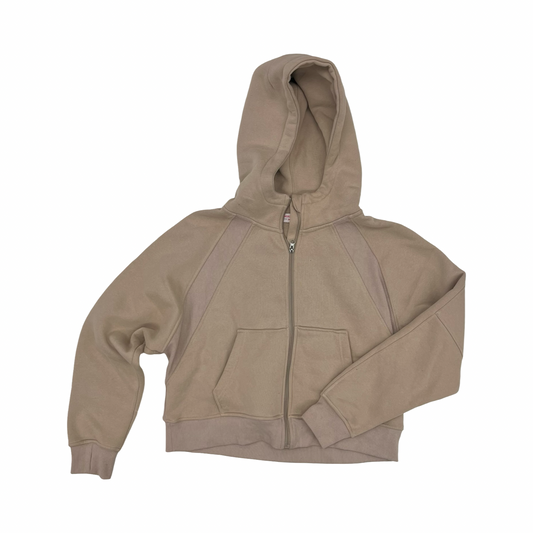 Sweatshirt Hoodie By Clothes Mentor In Tan, Size:L