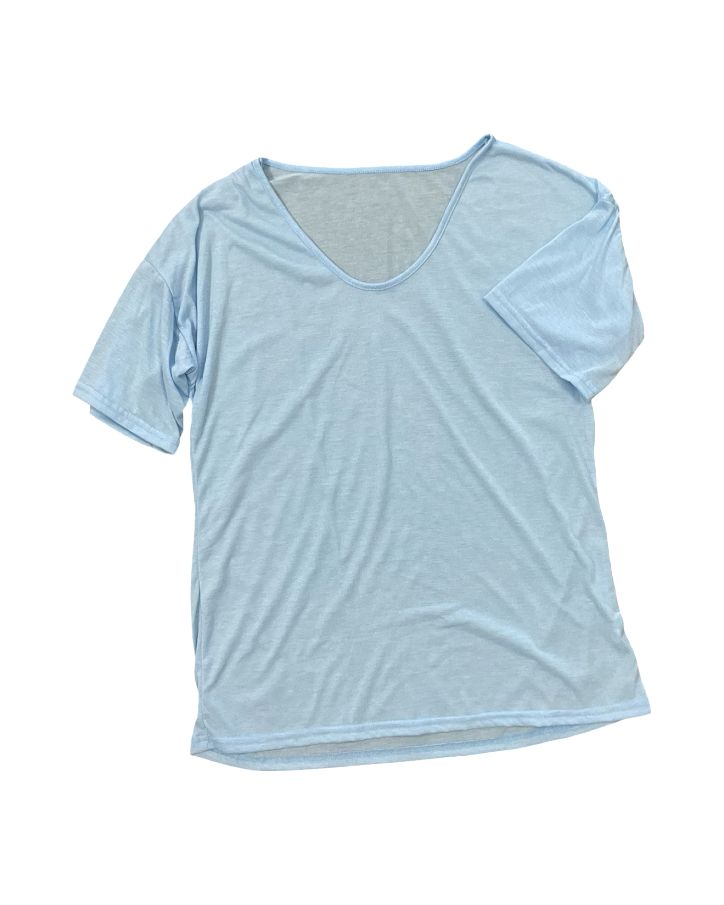 Top Ss Basic By Clothes Mentor In Blue, Size:L