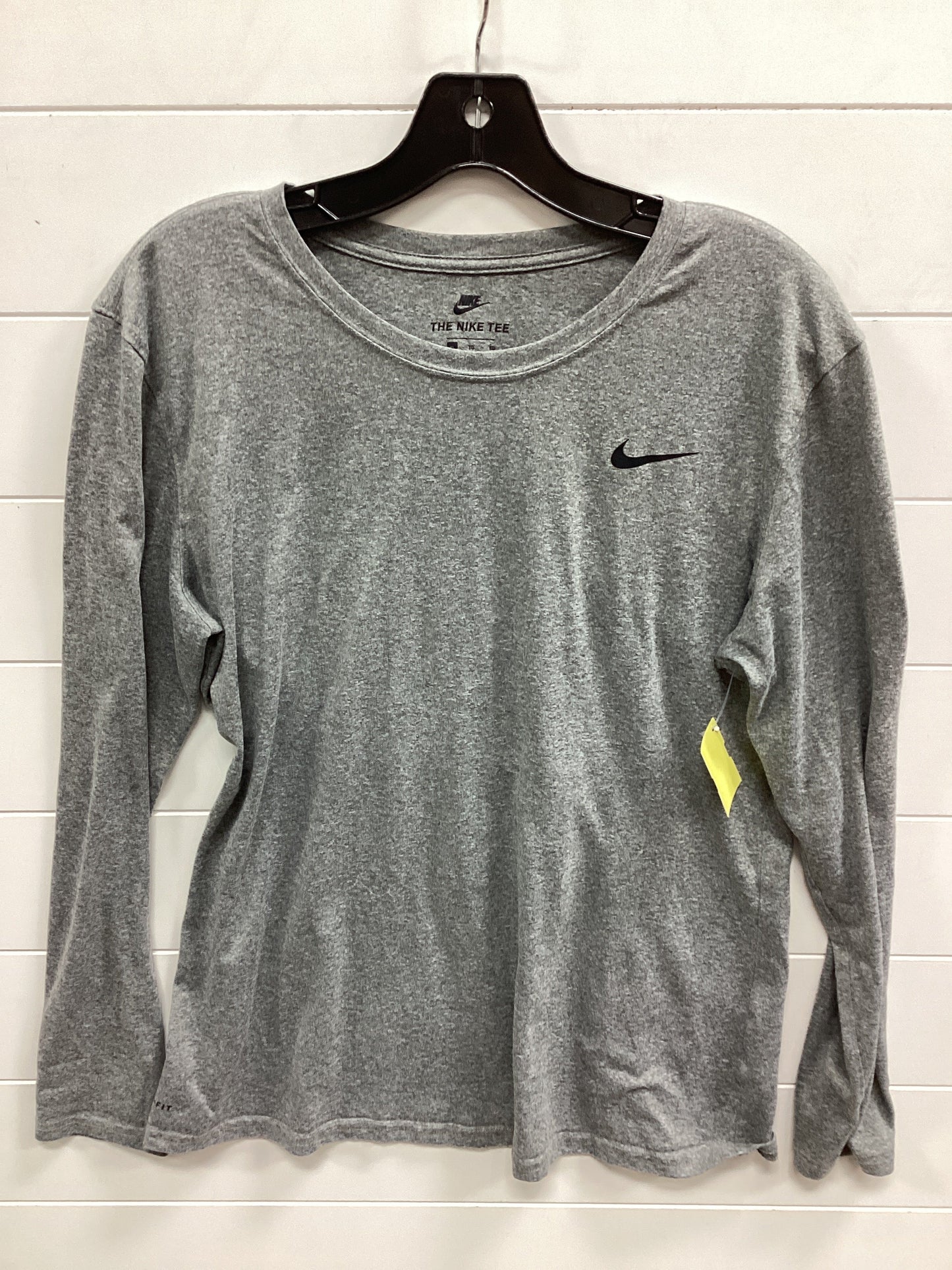Athletic Top Ls Crewneck By Nike Apparel In Grey, Size:Xl