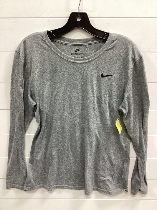 Athletic Top Ls Crewneck By Nike Apparel In Grey, Size:Xl