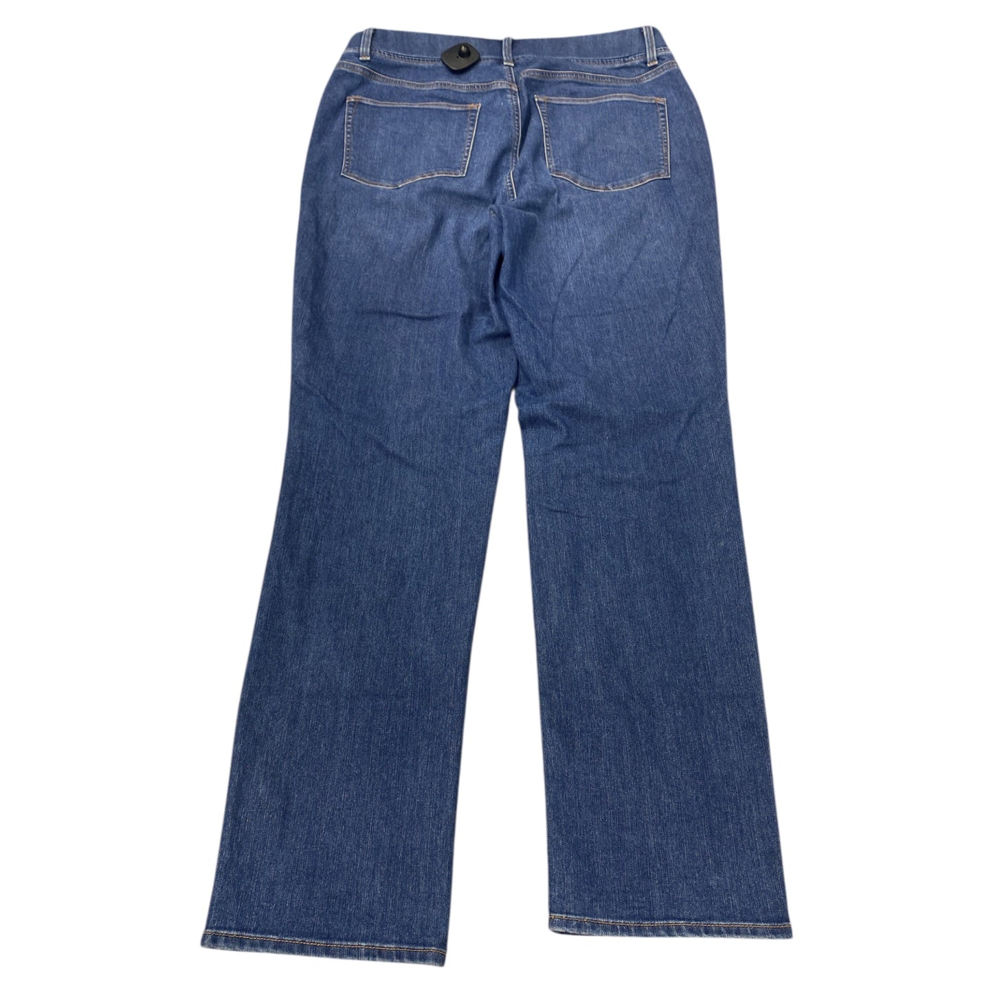Jeans Straight By Talbots In Blue Denim, Size:12