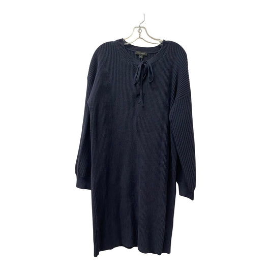 Dress Sweater By Ann Taylor In Navy, Size:L