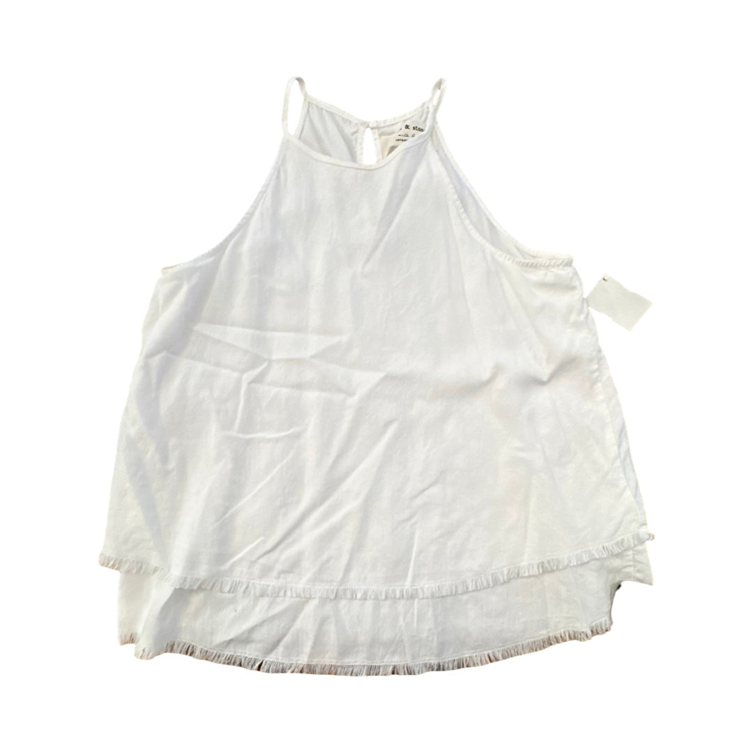 Top Sleeveless By Cloth & Stone In White, Size:Xs