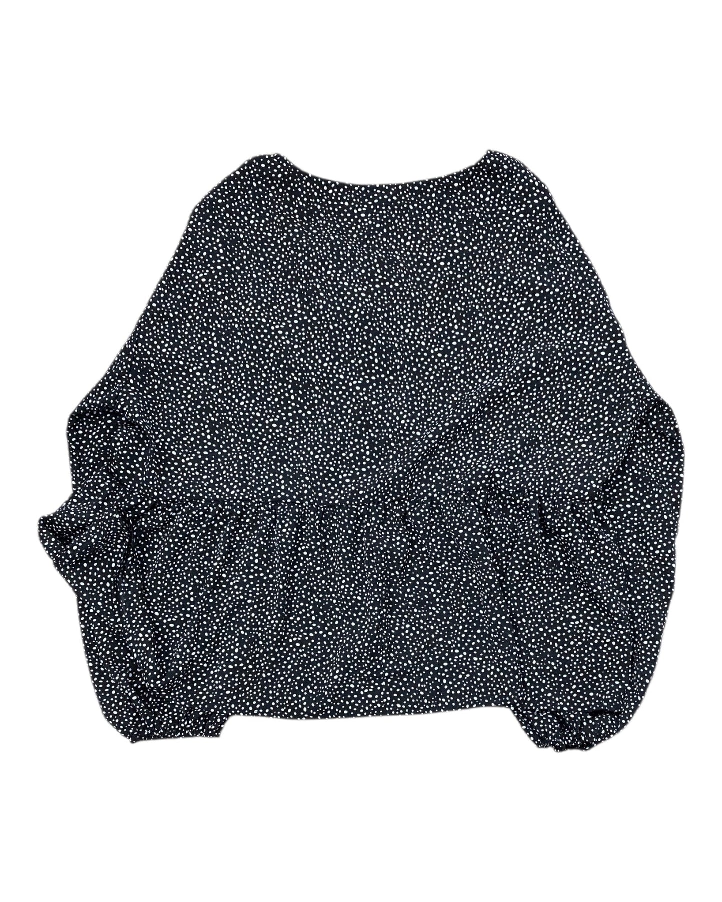 Top Ls By Shein In Black & White, Size:2X