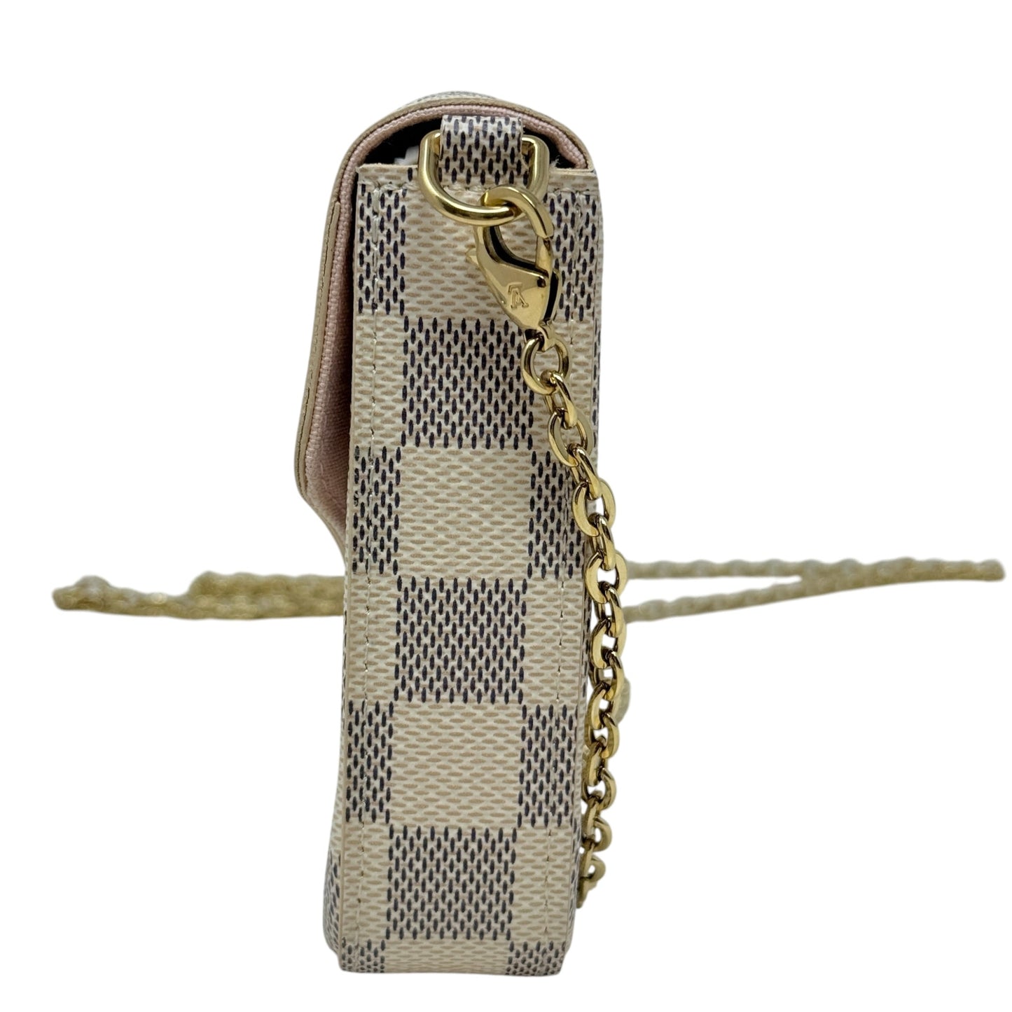 Pochette Félicie In Damier Azur Canvas Luxury Designer By Louis Vuitton, Size: Small