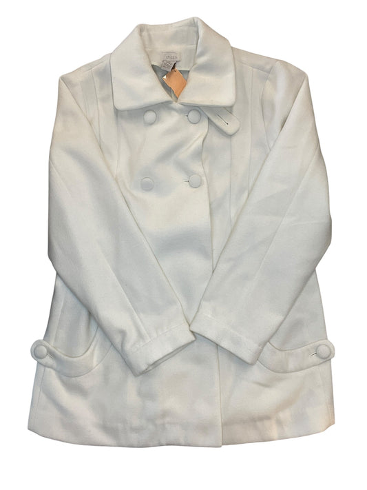 Coat Peacoat By Chicos In White, Size:L
