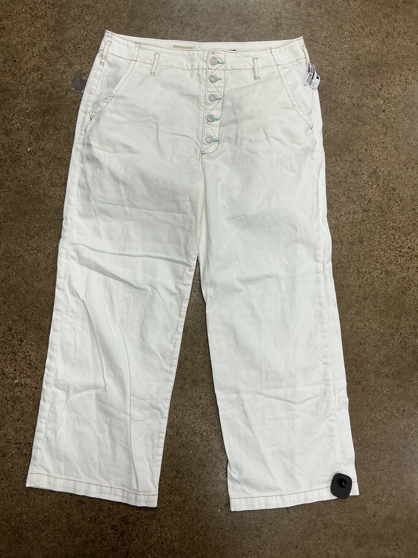 Jeans Wide Leg By Pilcro In White, Size:12/31