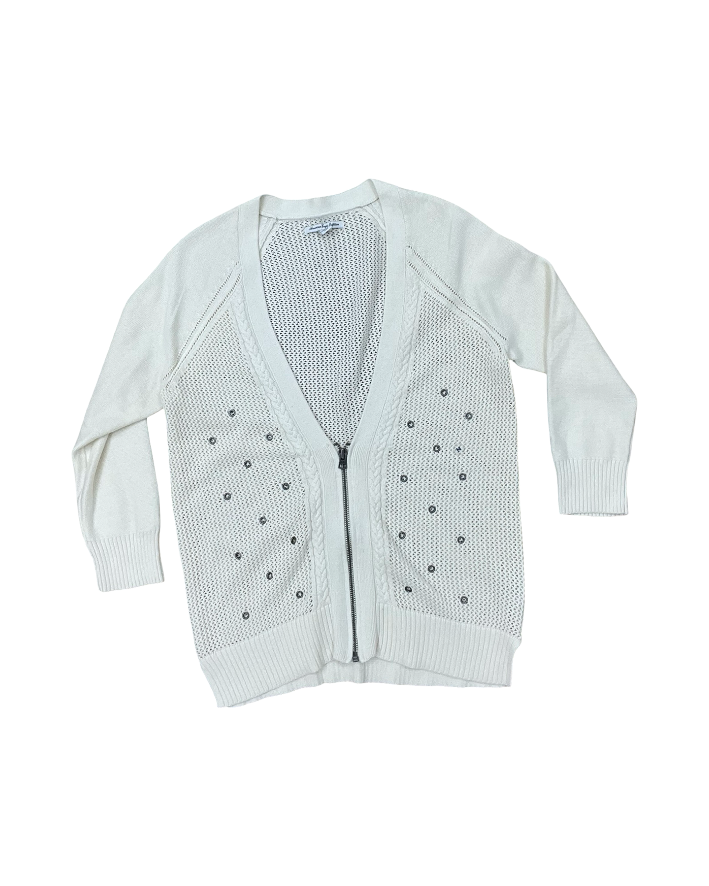Cardigan By American Eagle In Cream, Size:M