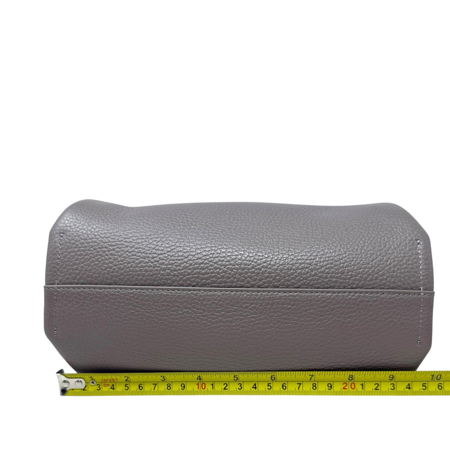 Italian Leather Trapeze Crossbody Bag By Quince, Size: Small