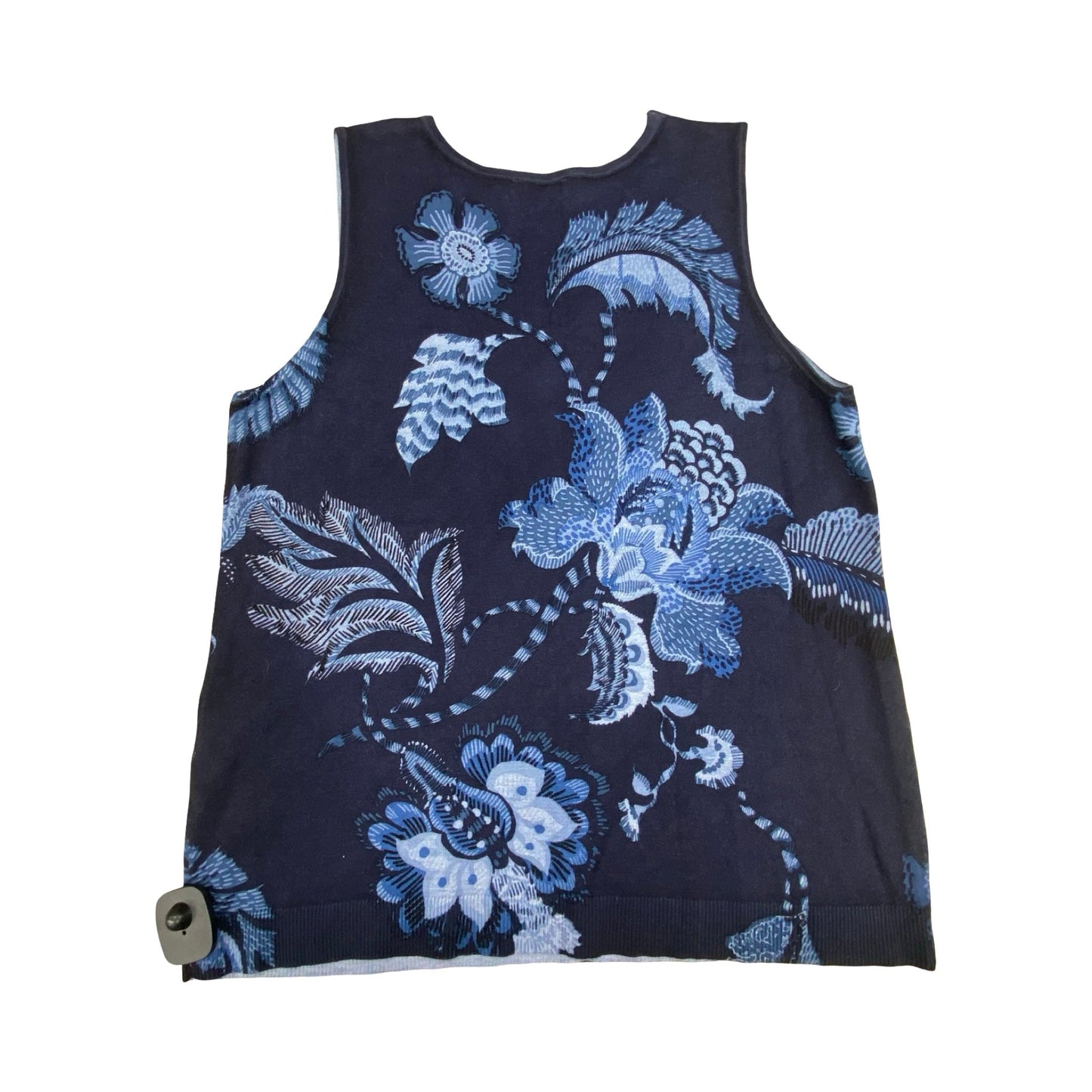 Top Sleeveless By Chicos In Blue, Size:M