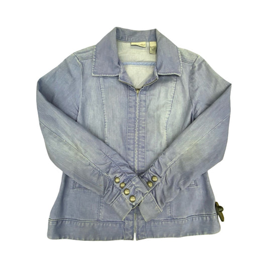 Jacket Denim By Chicos In Blue, Size:M