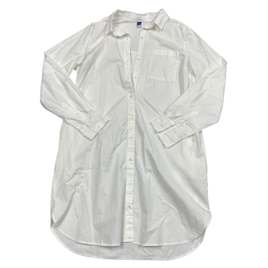Dress Casual Midi By Old Navy In White, Size:L Tall