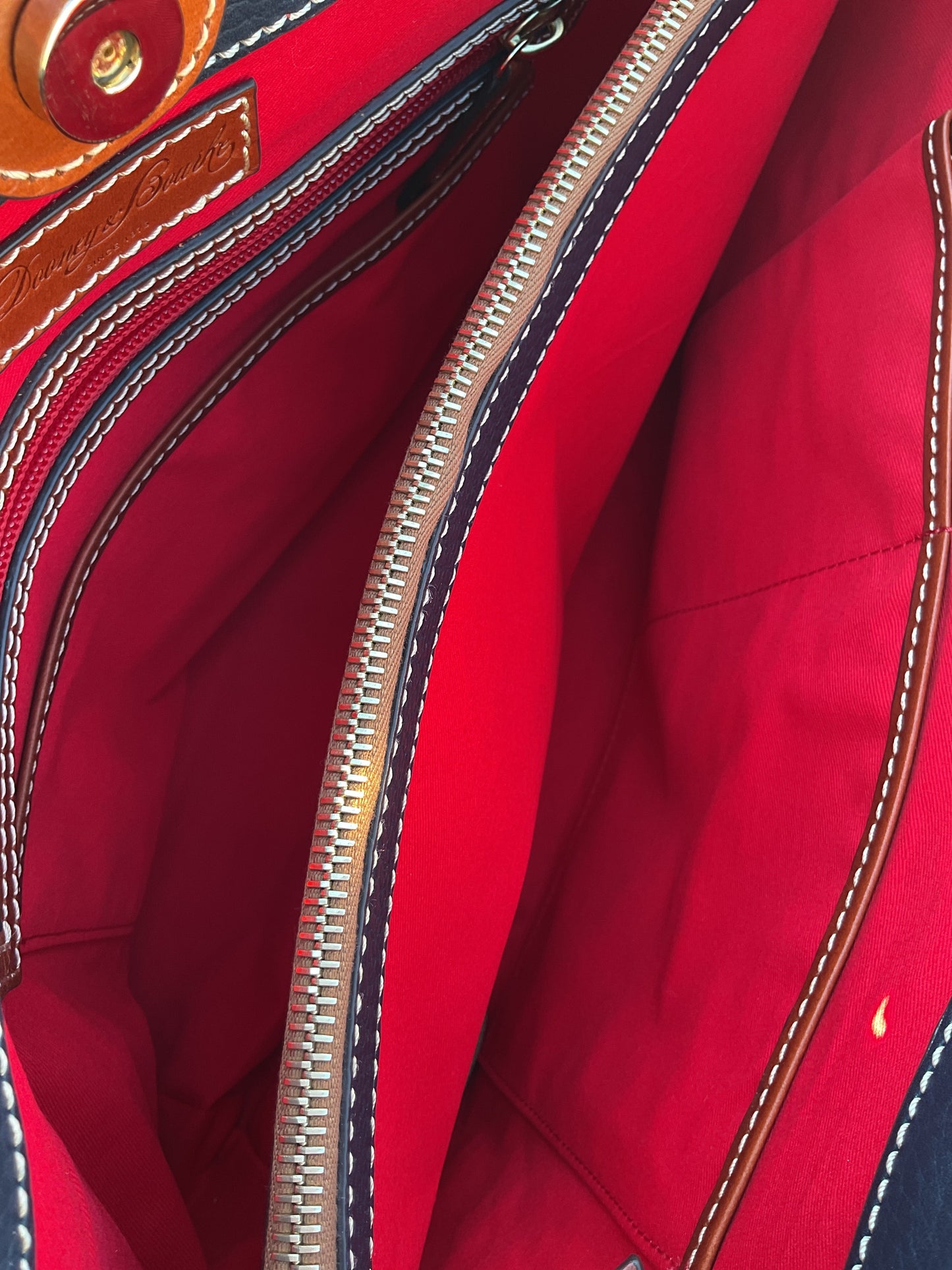 Handbag Designer By Dooney And Bourke In Navy, Size:Large