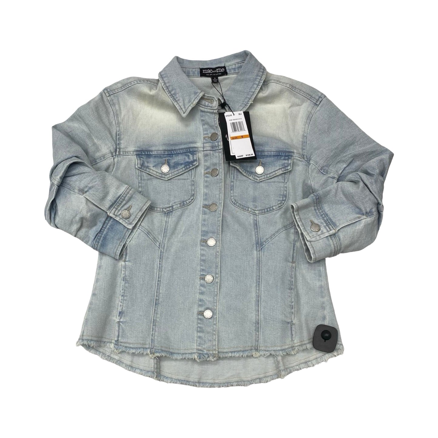 Jacket Denim By macandme In Blue, Size:S