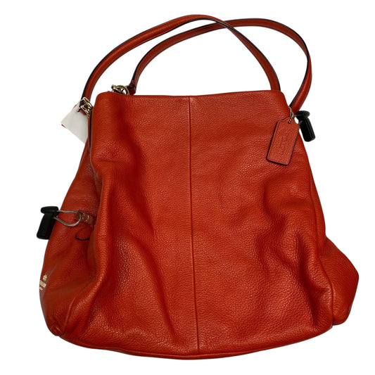 Handbag Designer By Coach In Orange, Size:Large