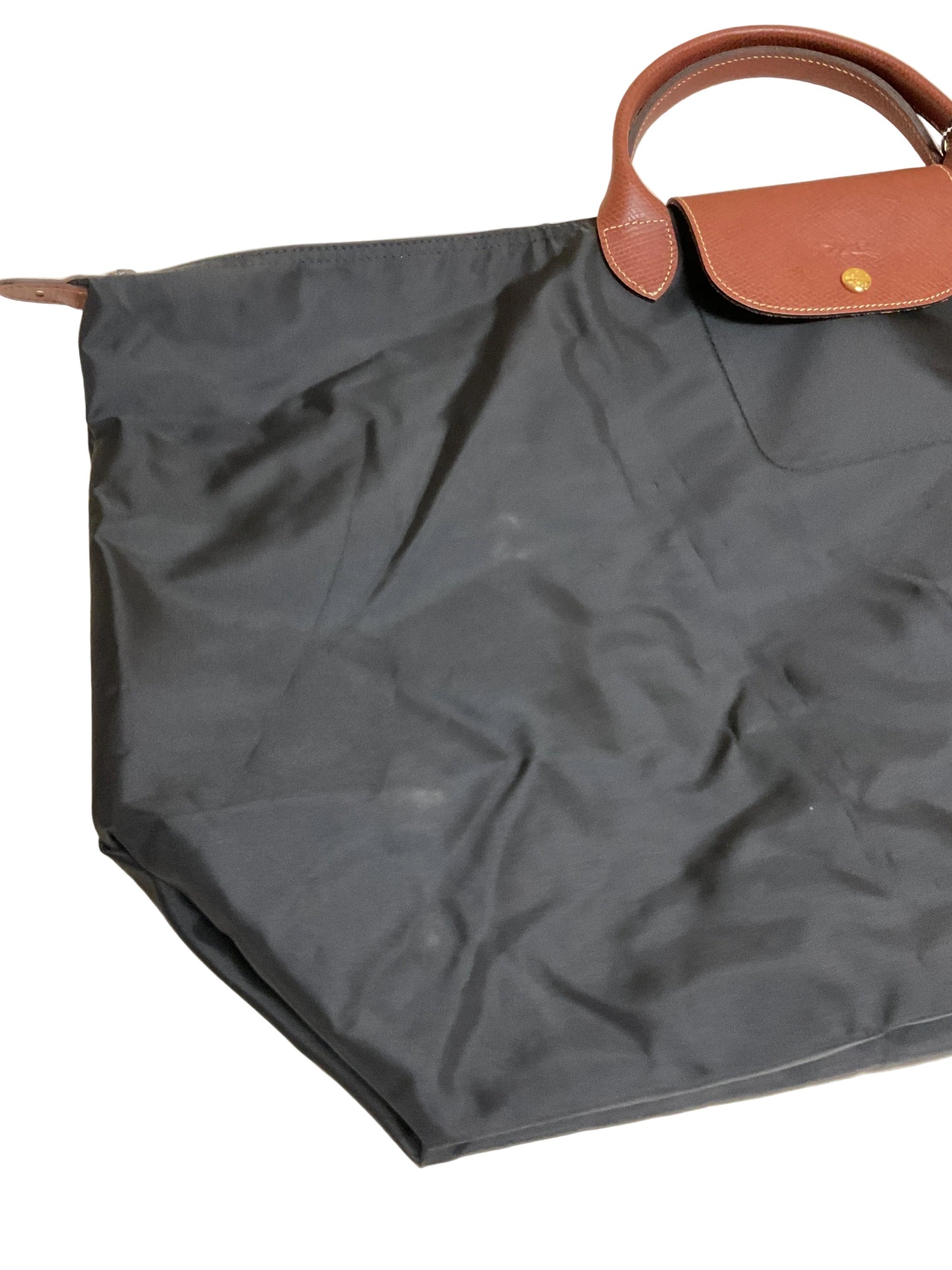 Handbag Designer By Longchamp In Black & Brown, Size:Large
